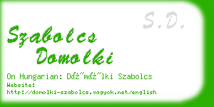 szabolcs domolki business card